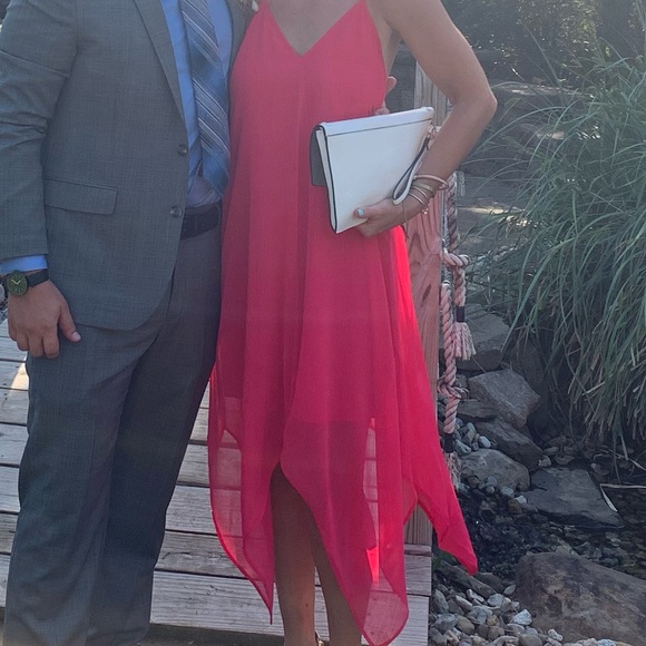 Fuchsia Mid Length Wedding Guest Dress - Picture 5 of 5